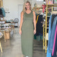 Jessica Curved Hem Maxi Dress (Green)