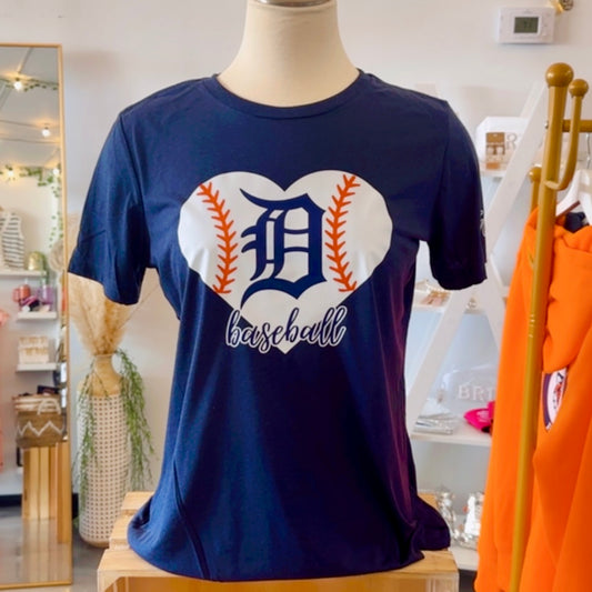 Detroit Baseball Graphic Tee (White Heart)