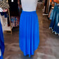 Emily Side Slit Maxi Skirt (Blue) - SALE