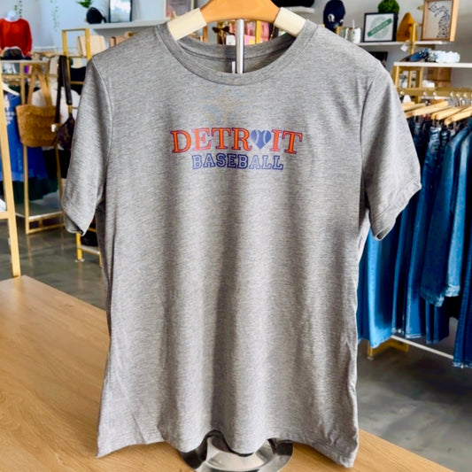 Detroit Baseball Graphic Tee (Grey)