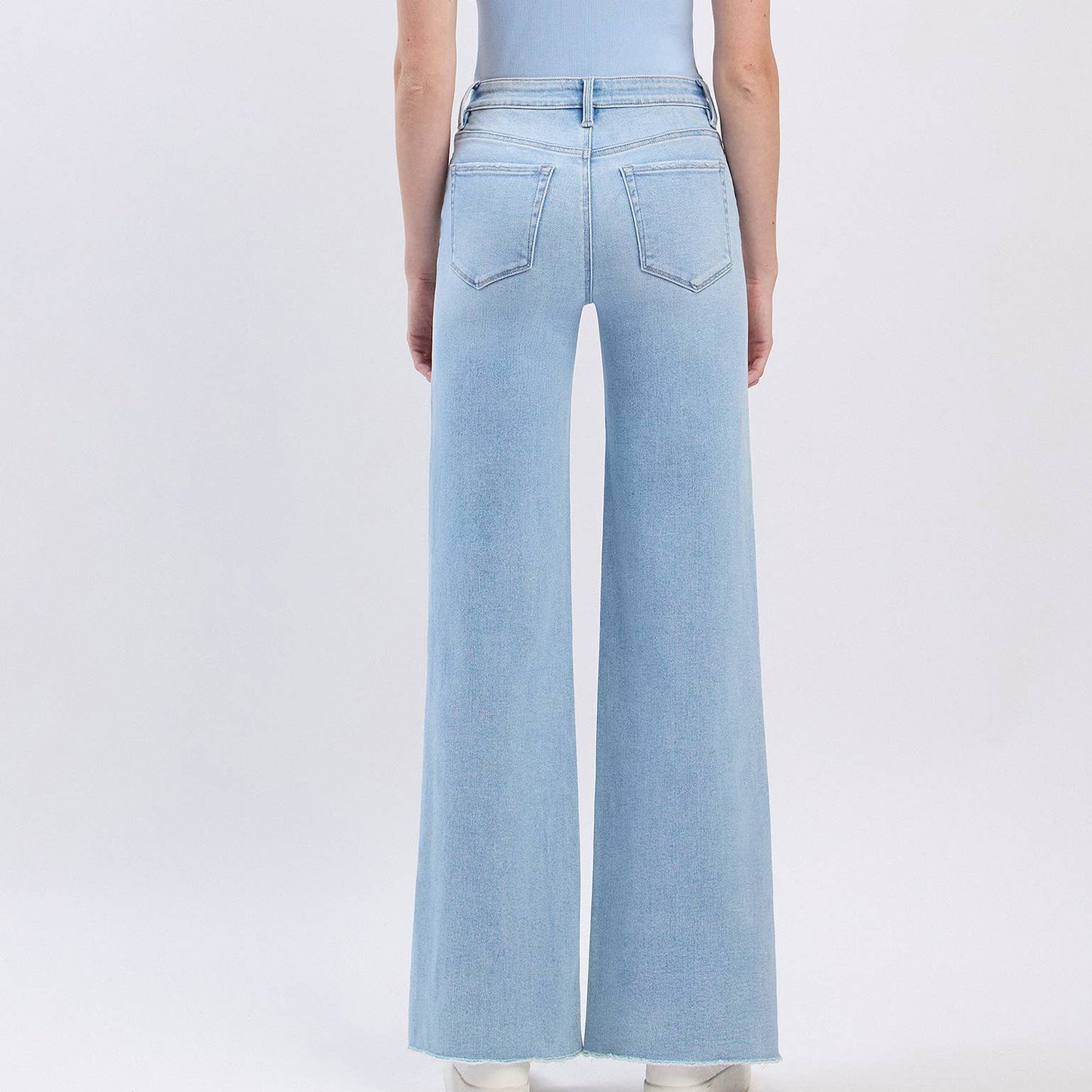 Vervet Wide Leg Raw Hem Jeans