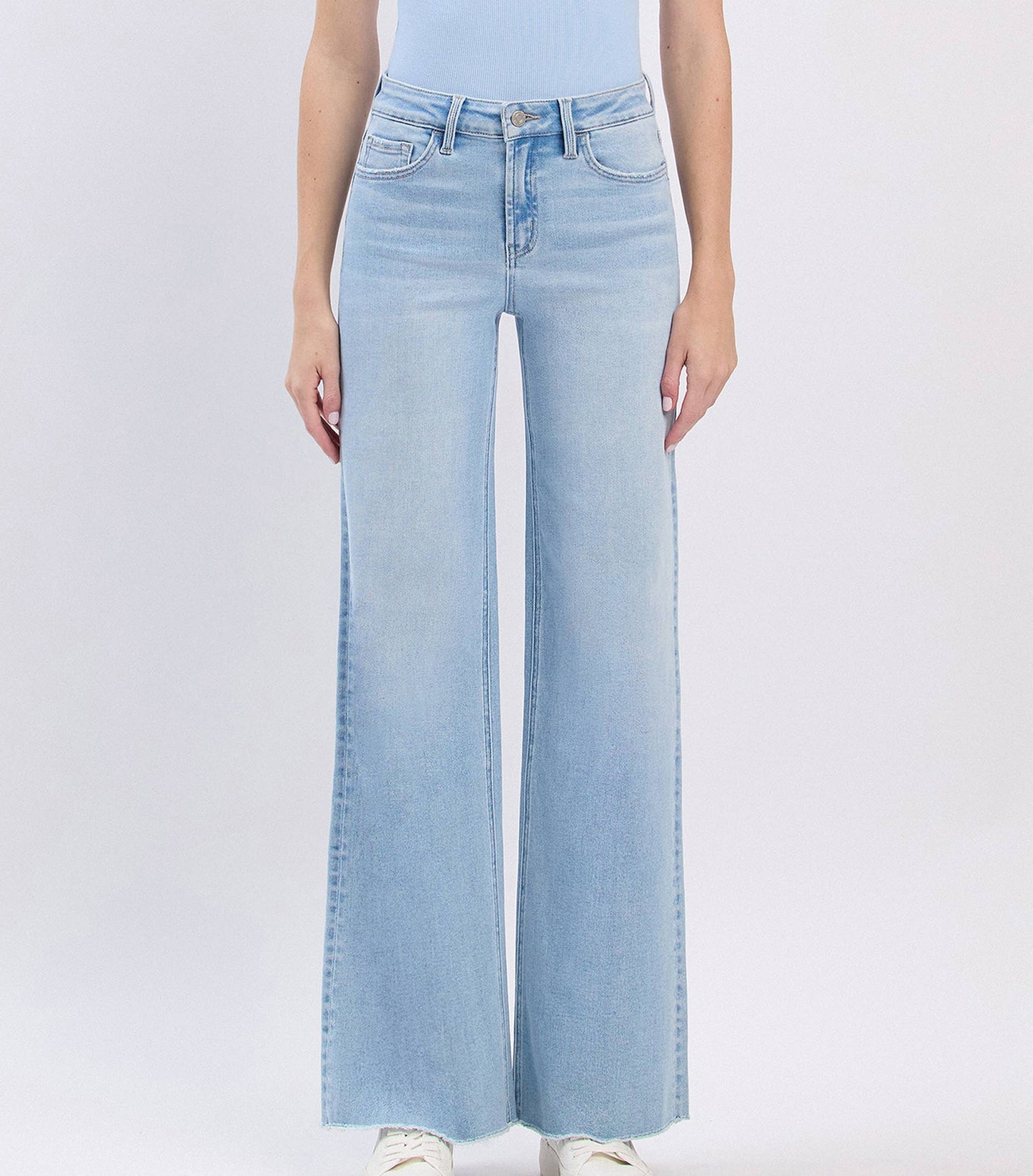 Vervet Wide Leg Raw Hem Jeans