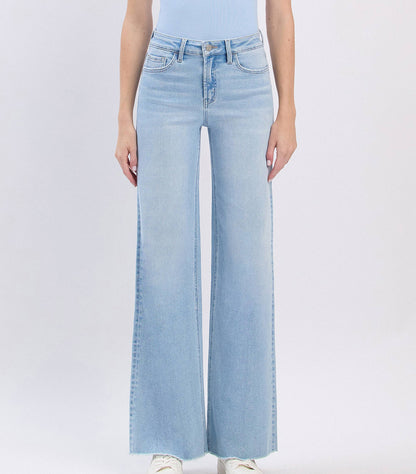 Vervet Wide Leg Raw Hem Jeans