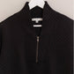 Quilted Half Zip Pullover (Black)