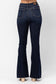 Judy Blue Dark Raw Hem Flare Jeans
