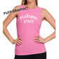 Michigan State Puff Graphic Tank Top (Pink)