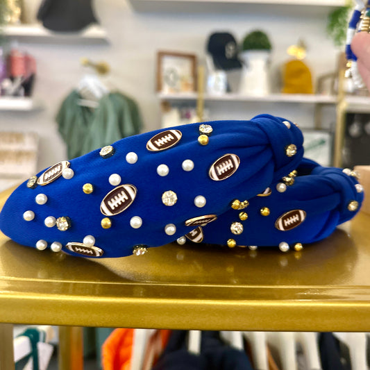 Rhinestone Football Headbands