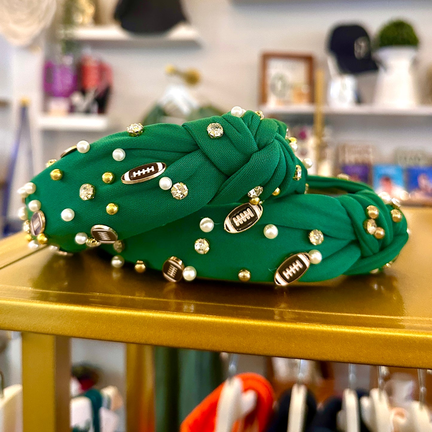 Rhinestone Football Headbands