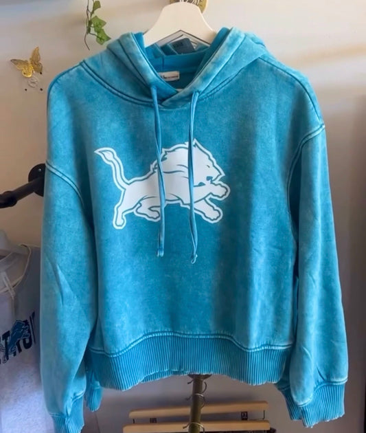 Detroit Acid Wash Hoodie (Blue)