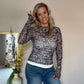 Shelby Dainty Floral Mesh Top