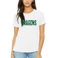 Block DRAGONS Bella+Canvas Short Sleeve Tee (White)