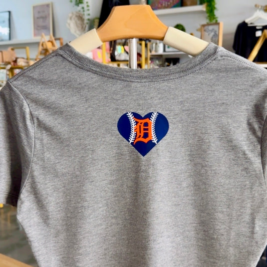 Detroit Baseball Graphic Tee (Grey)