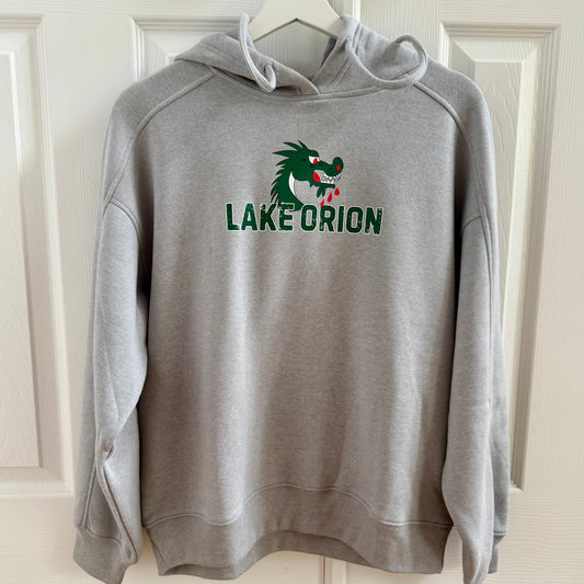 DRAGONS Graphic Back Fleece Hoodie (Grey)