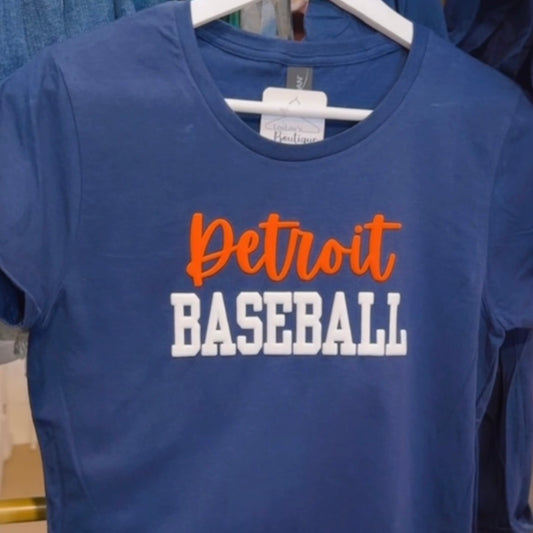 Detroit BaseBall Puff Graphic Tee
