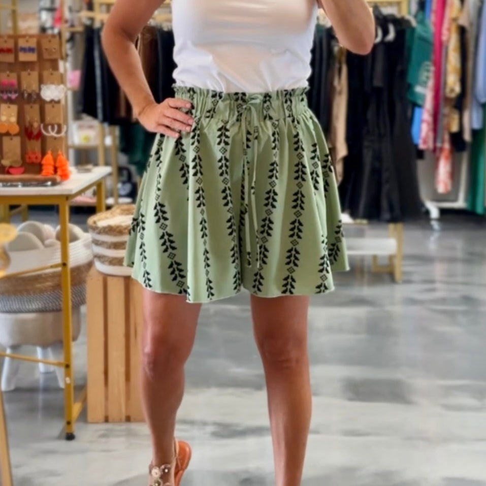 Flow With Me Sage Shorts