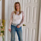 Samantha Sheer White Lace Top