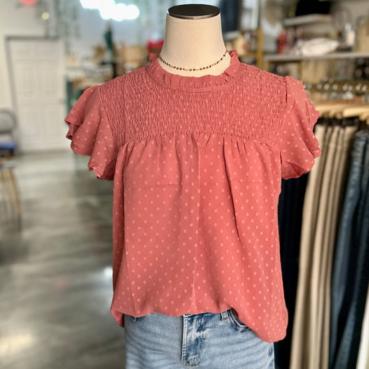 Feeling Frilly Short Sleeve Blouse
