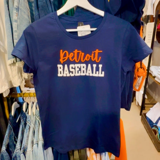 Detroit BaseBall Puff Graphic Tee