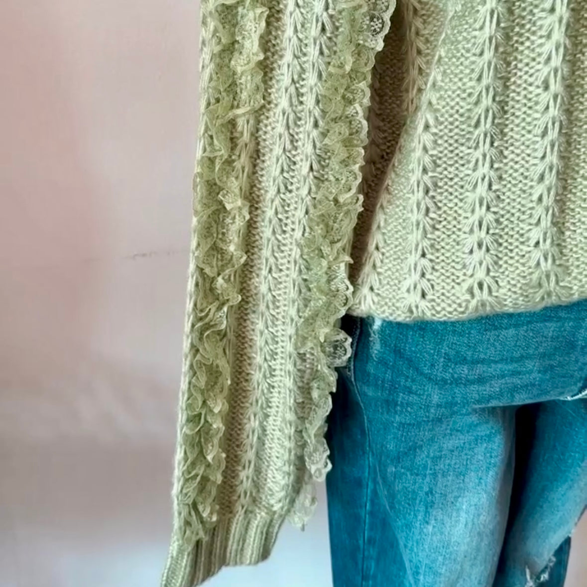 Elise Knit Sweater (Sage)