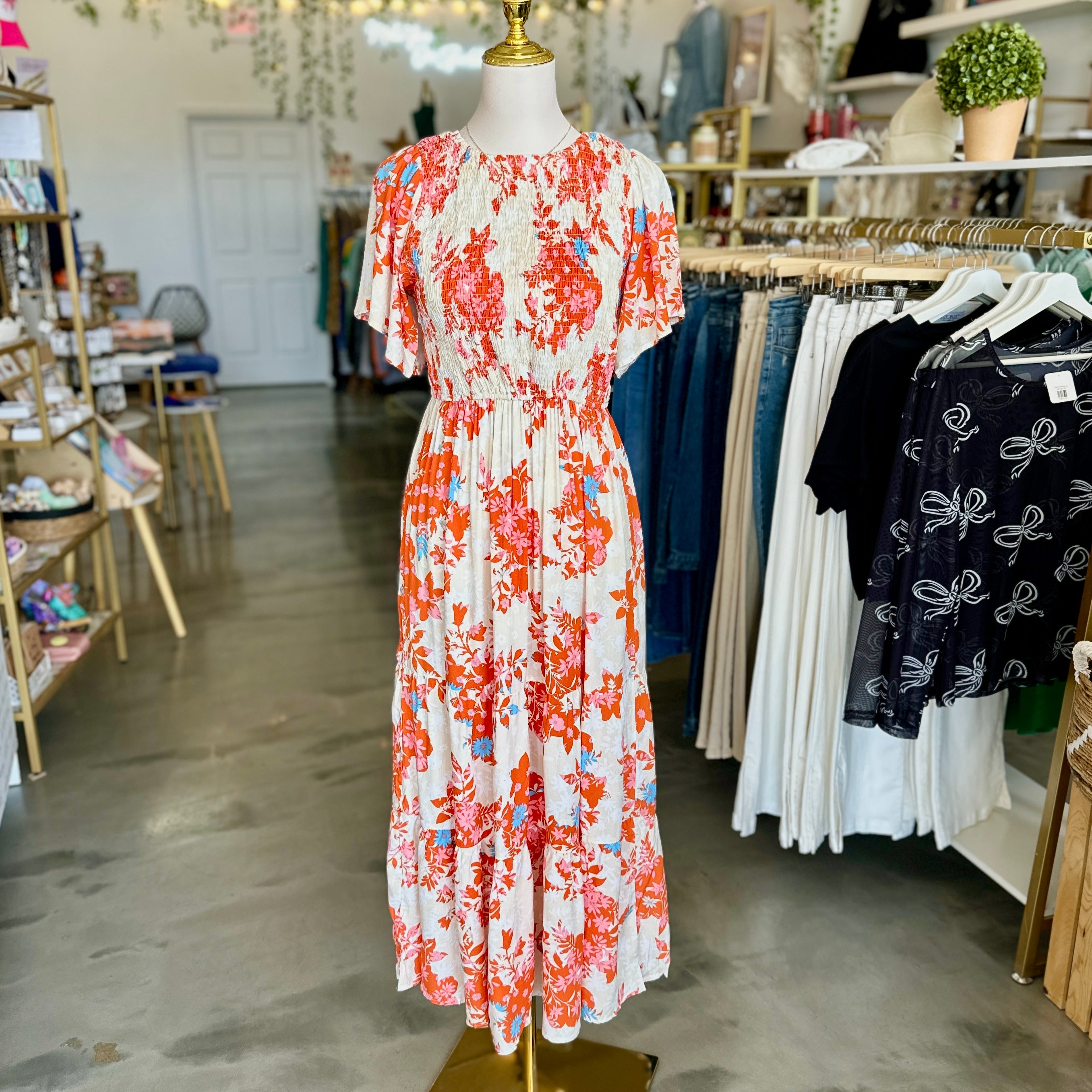 ◆Loulouseoul◆ Bohemian Halter Neck Rose Dress Ivory P0000F loulouseoulouse