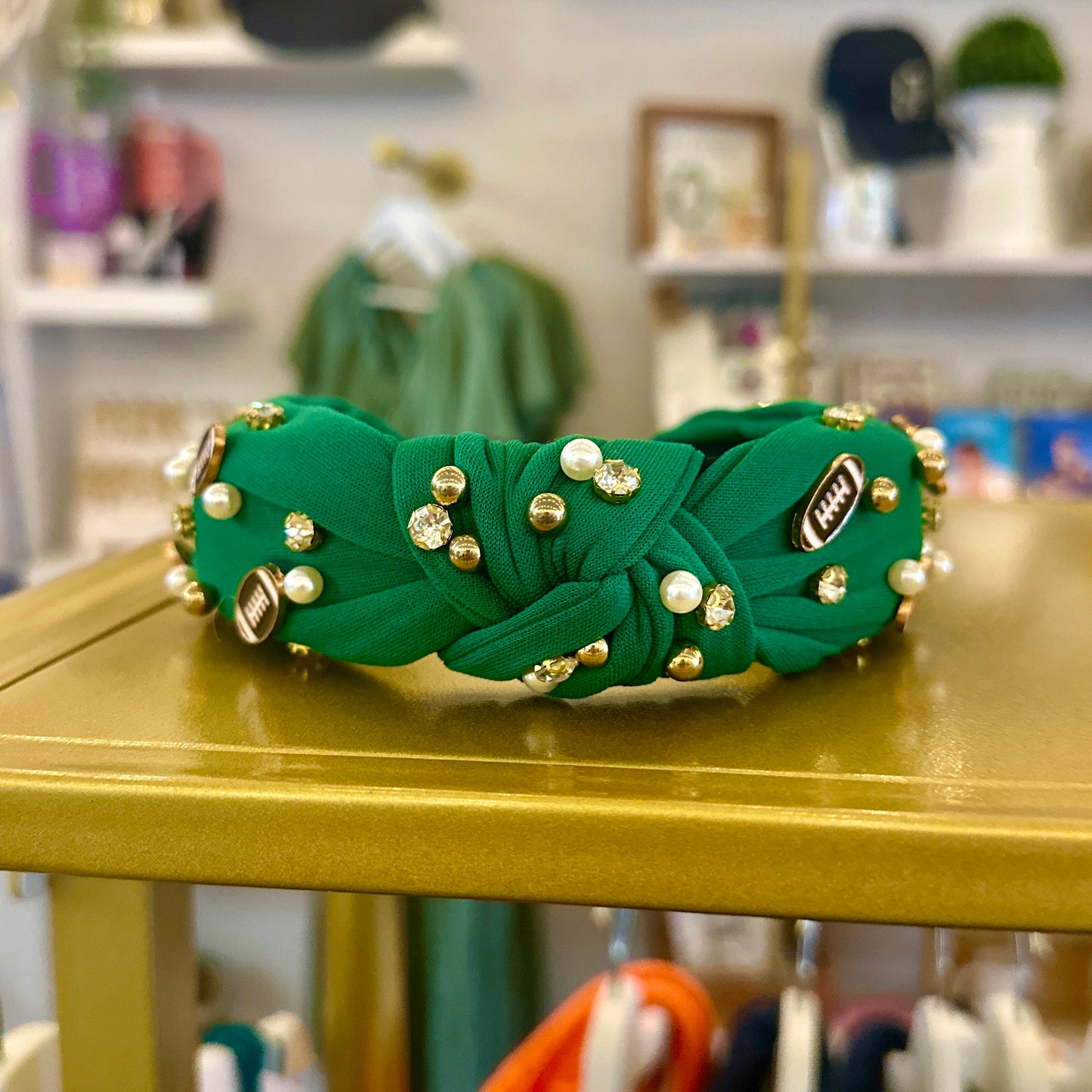 Rhinestone Football Headbands