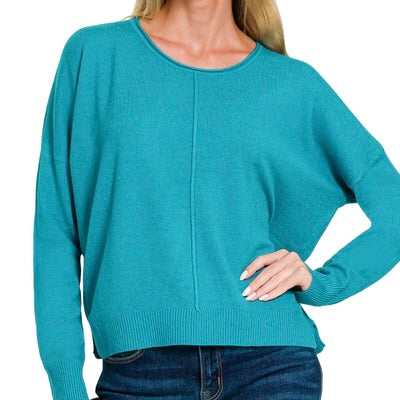 Front Seam Sweater (Teal)