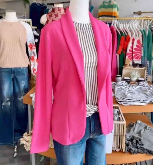 Taylor Open Front Blazer (Pink)