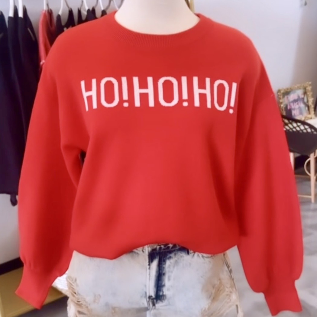 HO HO HO MERRY CHRISTMAS Sweater