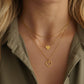 Triple Layered Gold Plated Heart Necklace