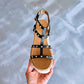 Studded Espadrille Wedges Sandals