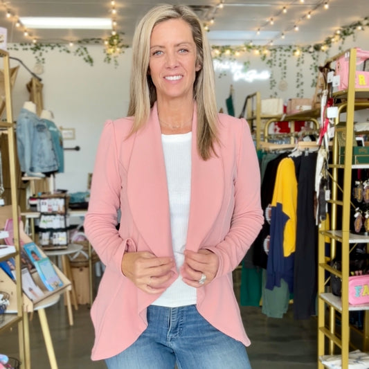 Get It Girl Blazer (Light Pink)