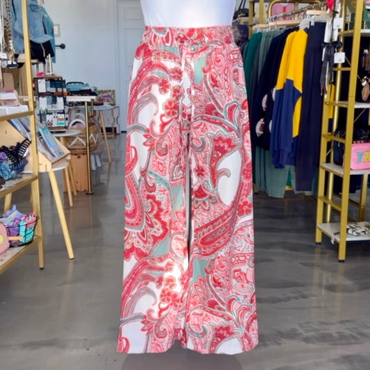 Paisley Wide Leg Flowing Pants