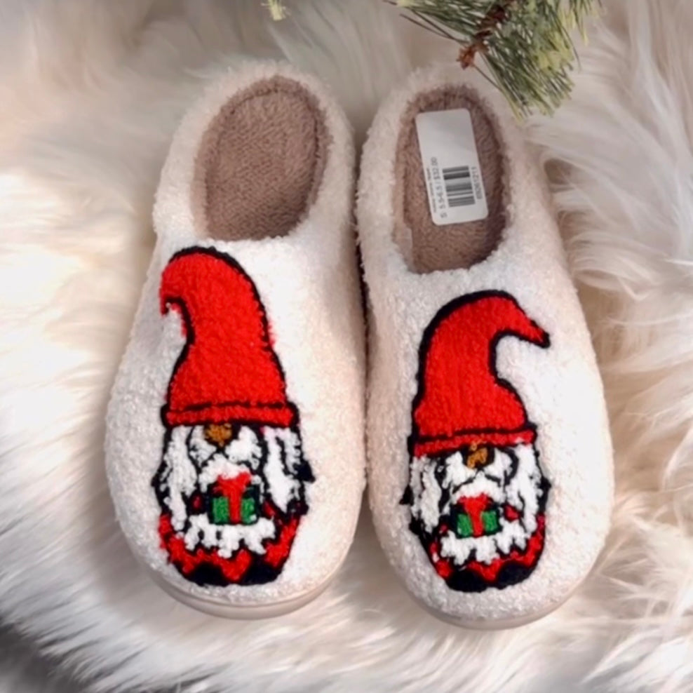 Holiday Gnome Slippers (Red) - DOORBUSTER