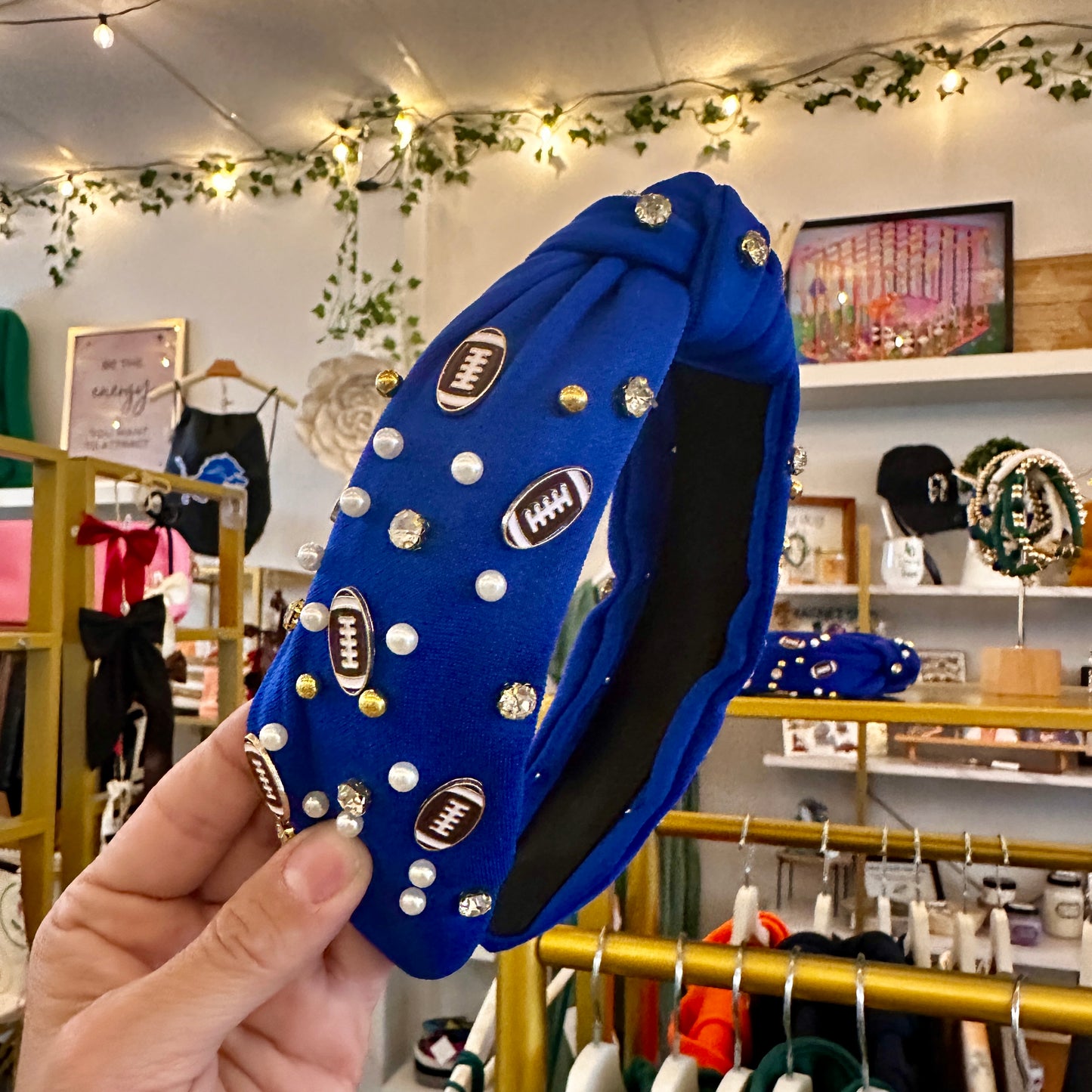 Rhinestone Football Headbands