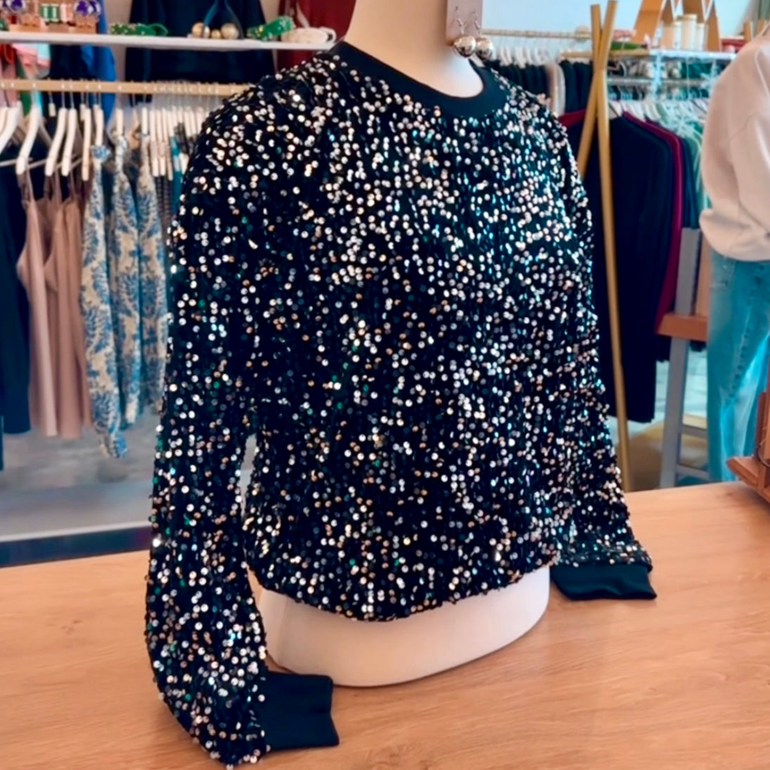 Starry Nights Sequined Top