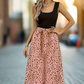 Pink Leopard Palazzo Jumpsuit