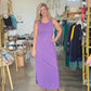 Jessica Curved Hem Maxi Dress (Purple)