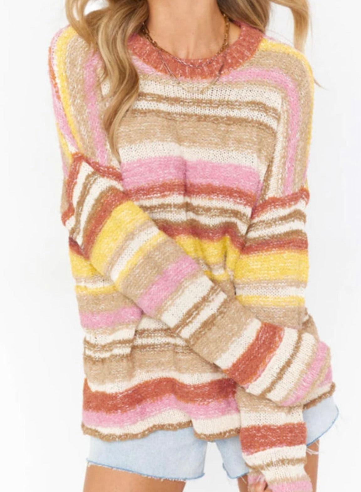 Striped Knit Sweater - SALE