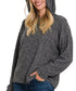 Hooded Hacci Hi-Low Sweater (Black)