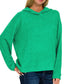Hooded Hacci Hi-Low Sweater (Green)