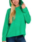 Hooded Hacci Hi-Low Sweater (Green)