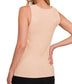 Ribbed Square Neck Tank Top (Tan)