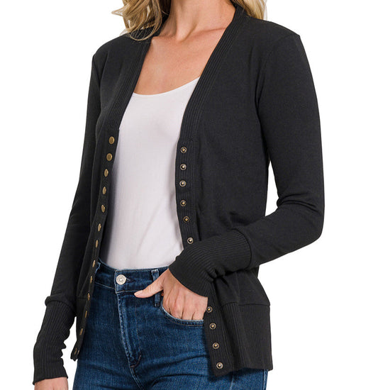 Looking Snappy Cardigan (Black)