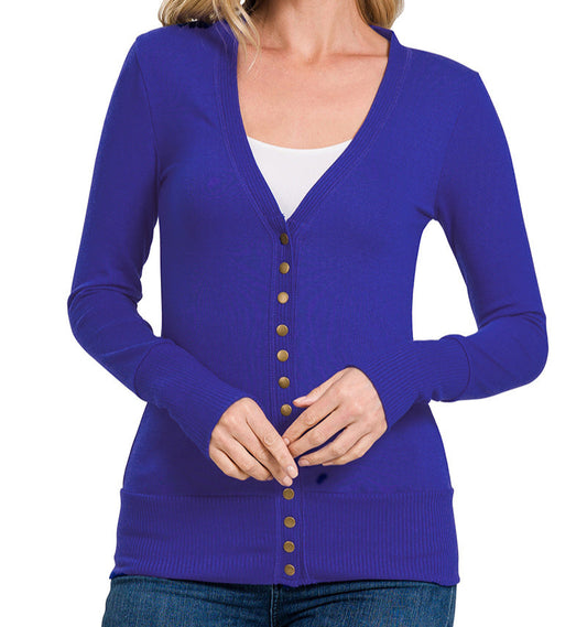 Looking Snappy Cardigan (Blue)
