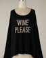 Wine Please Knit Sweater (Black)
