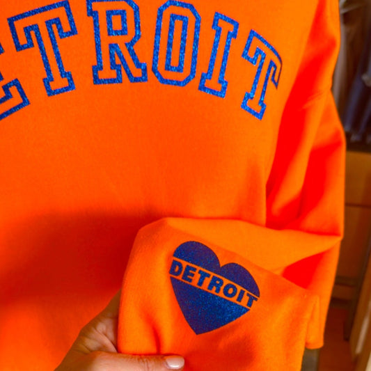Detroit Graphic Sweatshirt (Orange)