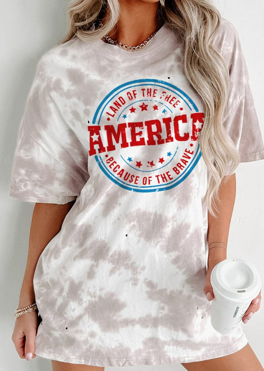 Tie-dye AMERICA Oversized T-shirt