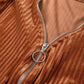 Chestnut Half Zip Velvet Top