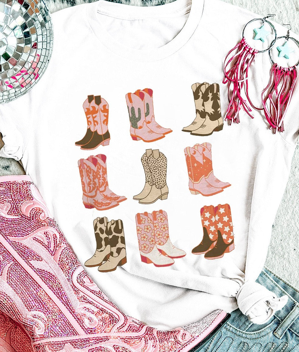 Jessica Western Boots Graphic Tee