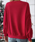 Bethany Bow Sleeve Red Sweatshirt